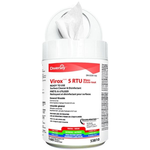 Virox lingettes désinfectantes en contenant de 160 FLS